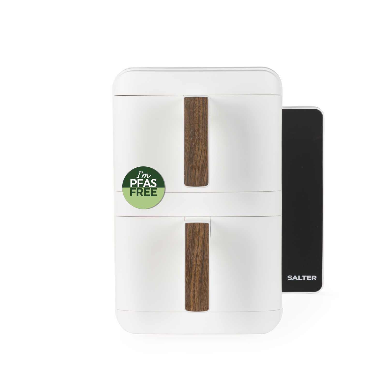 Salter Toronto VertiCook Air Fryer 9L 2 Drawers PFAS-Free Coating White