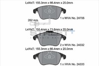 BremsbeläGe Audi A4 B8 Avant (8K5) 1.8 Tfsi Quattro Bj. 11/11–12/15 Kw 125 PS 17