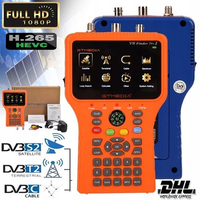 Profi Sat Finder GTMEDIA V8 Satelliten Messgerät SATFINDER DVB-S/S2/S2X 4.3'' LCD