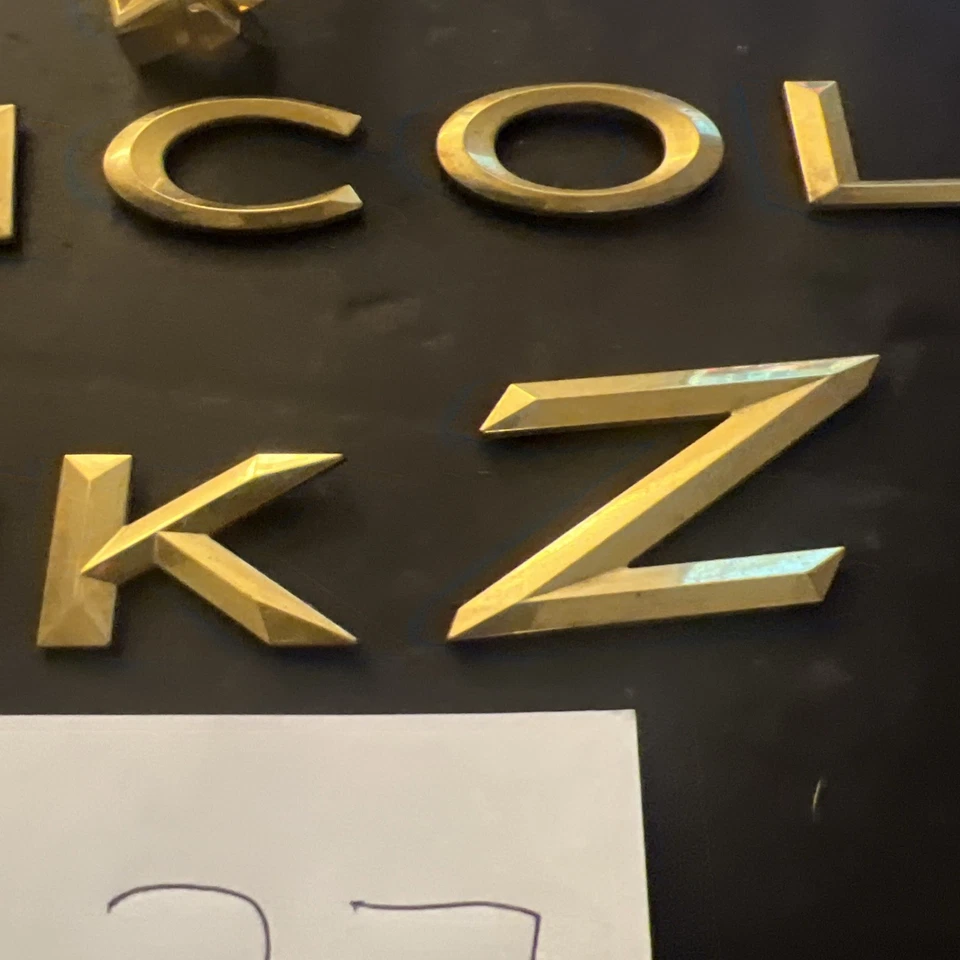 Lincoln MKZ 2006-2009 dorado emblema maletero trasero logotipo signo símbolo insignia cromo OEM Foto 3 de 4