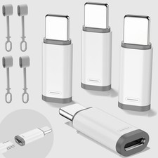 Liaoan 4-Piece USB C to IP Adapter, Supporting 36W Fast Charging and Data...