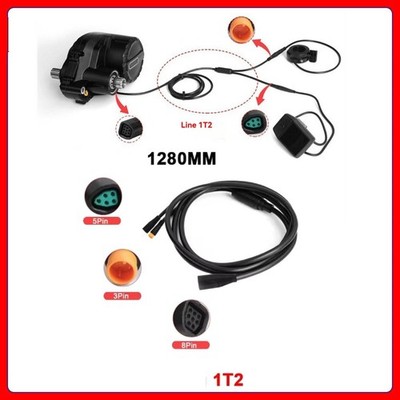 Motor Cable 1T2 Extension Wire for Bafang M410 M500 M510 M600 M560 M800 M820