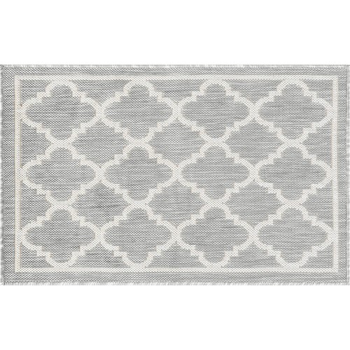 Exo Coastal Geometric Indoor/Outdoor Area Rug Gray 2' x 2'11''