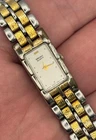 1988 Vintage Seiko Women's Two-Tone Tank - 2E20 Quartz - RUNNING - SEE PHOTOS!