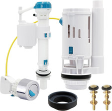 Toilet Flush System Replacement, Dual Flush and Fill Toilet Cistern Kit with Uni