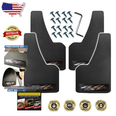 Carbon Fiber Mud Flaps 4PC - Full-Size SUV Truck All-Weather Protection