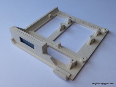 Einbaurahmen + OLED - Amiga 600 Gotek Floppy Emulator - Mounting Frame 3D Print
