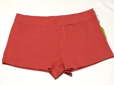 P.J. Salvage Womens Size M Retro Red Faux Fly Snap Stretch Waist Pajama Shorts