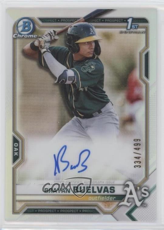 2021 Bowman Chrome Prospects Refractor 334/499 Brayan Buelvas #CPA-RDC Auto n1u