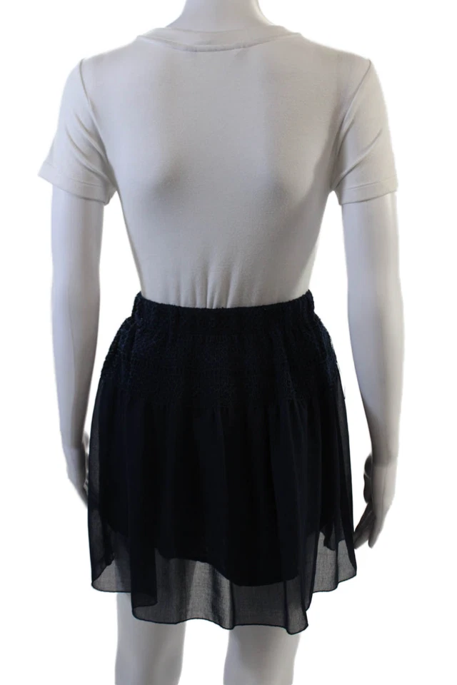 Minifalda See by Chloe para mujer cintura ajustada lisa azul talla 36 Foto 3 de 4