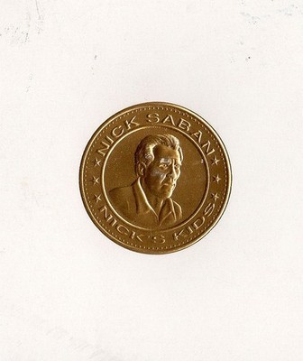 ALABAMA FOOTBALL COACH NICK SABAN GOLD EMBOSSED RAISED SEAL.