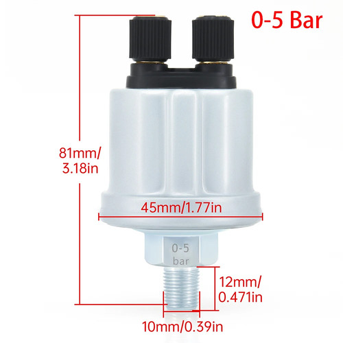 0~10 Bar Oil Pressure Sensor 0~5 Bar 1/8 NPT For Car Boat Oil Pressure Gauge - Picture 22 of 22