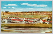 Queen Charterhouse Motel Bangor Maine ME Aerial Postcard 1950s
