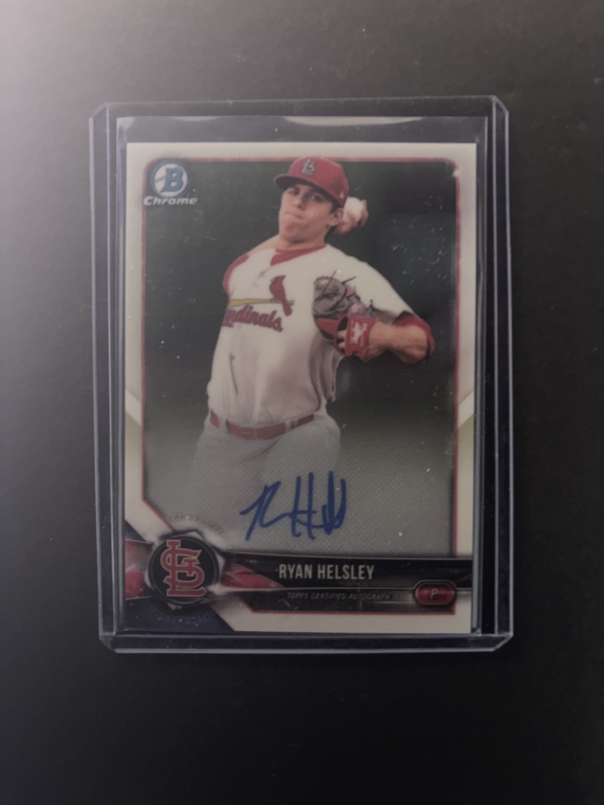 2018 Bowman Chrome - Prospect Autographs Ryan Helsley #CPA-RH (AU, RC)
