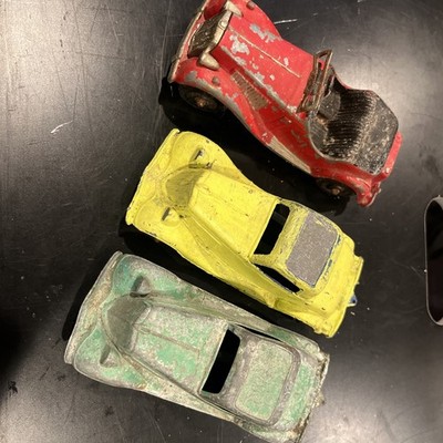 Vintage Toy Lot:  2 Hubley 1934 Ford #404 & Hubley #432 MG Roadster For Repair