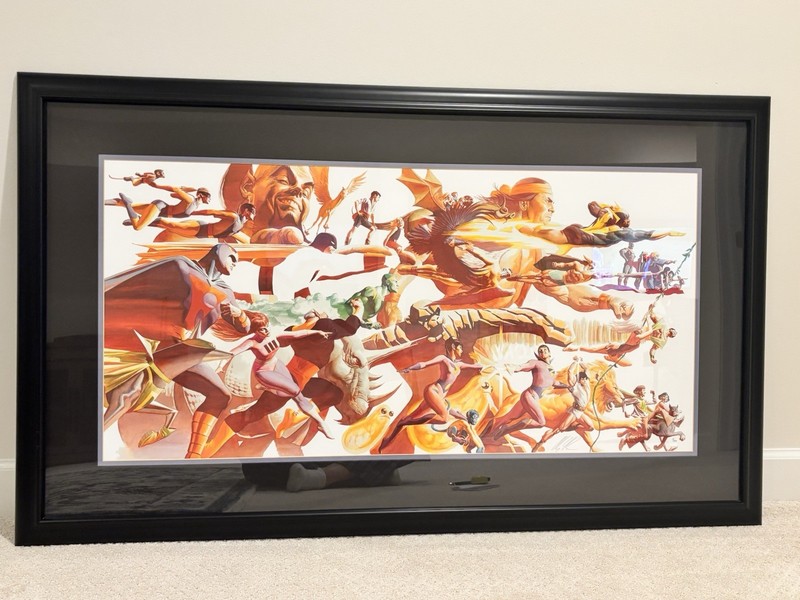 Large WB Studio Stores Alex Ross Signed Numbered Litho Hanna-Barbera Heroes