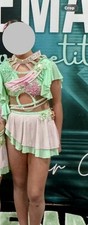 Glamour Dance Costume Child Size Pink And Green