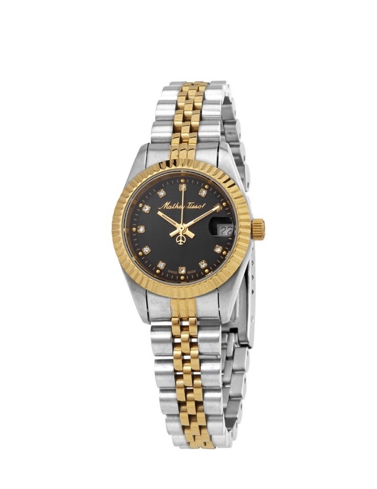 Mathey-Tissot Mathey II Quartz Black Dial Ladies Watch Brand New  