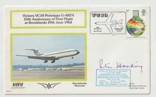29/6/1987 UK GB Flown Cover - Vickers VC 10 Prototype G-ARTA HANDSIGNED #3