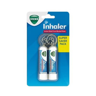 2 X Vicks Inhaler Soothing Vapors to Breathe Easy, Menthol Scent