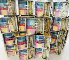 Meri Meri Bulk Lot of 40 NIB Happy Birthday Cupcake Kits!  Retails $13 ea!