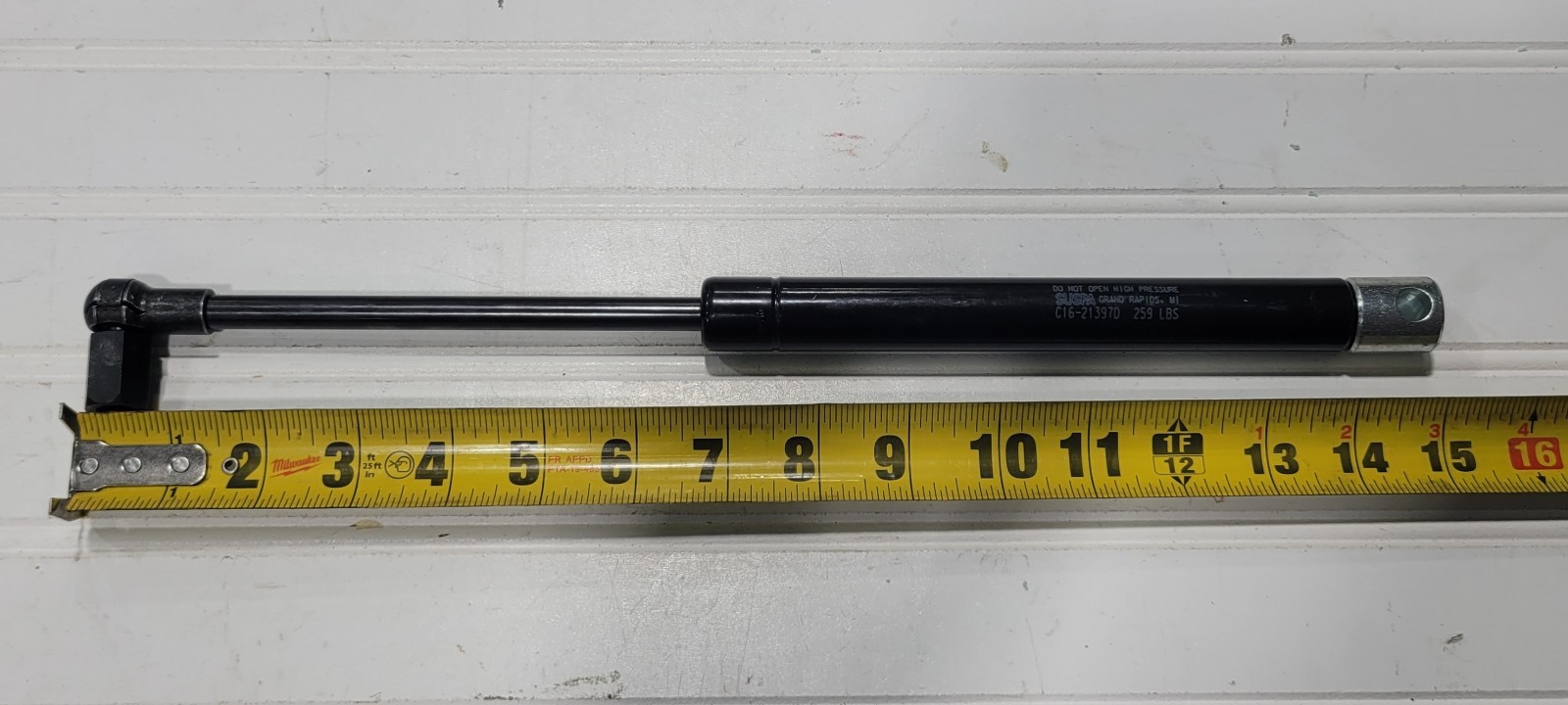 Suspa 29186A  / C16-21397D ASSEMBLY GAS SPRING 14.468 EXT 8.956 COMP 259lbs