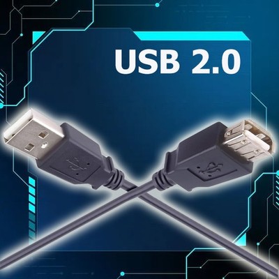 USB 3.0 Verlängerungskabel SuperSpeed Fast Lead Stecker auf Buchse Schwarz 0,5m