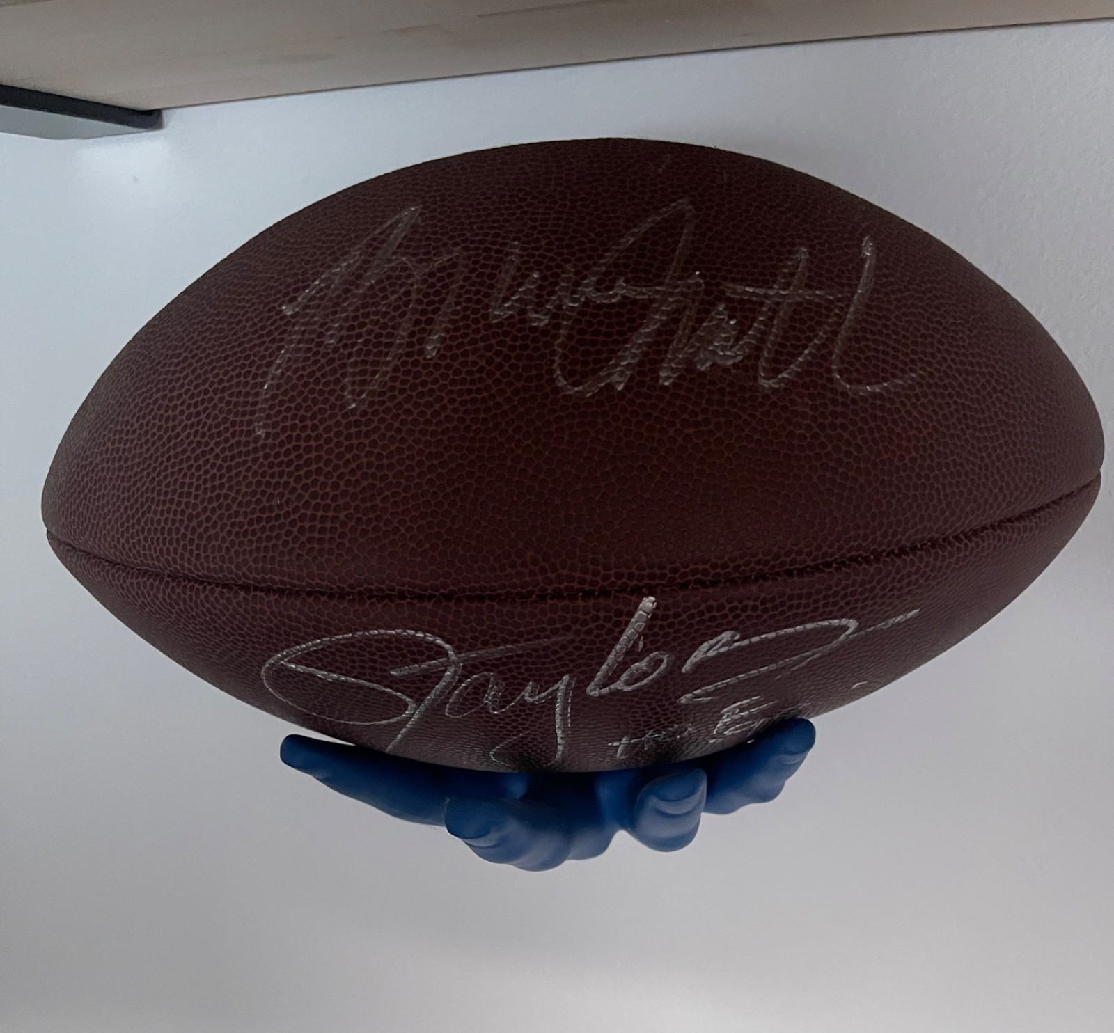 Lawrence Taylor Autographed Signed Bruce Smith & ball , , Buffalo Bills , NY Giants 