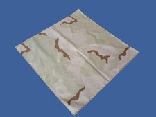 VINTAGE NEW OLD STOCK 3 COLOR DESERT CAMOUFLAGE BANDANA USA MADE DESERT STORM