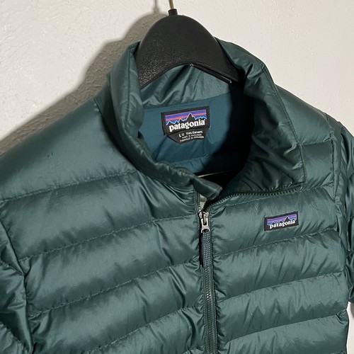 Patagonia Boy's Down Sweater Puffer Jacket Green Size Large (12) - 68245 - EXC! - Picture 2 of 10