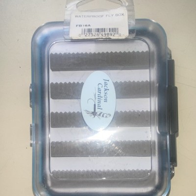 Jackson Cardinal Waterproof Fly Box FB16A Plastic 6.25 x 4.5 x 1.75 in