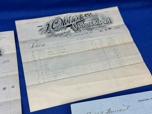 16 Concord, NH Receipts 1887-1904 for J.B. Tennant General Store Owner Epsom, NH - Picture 16 of 20