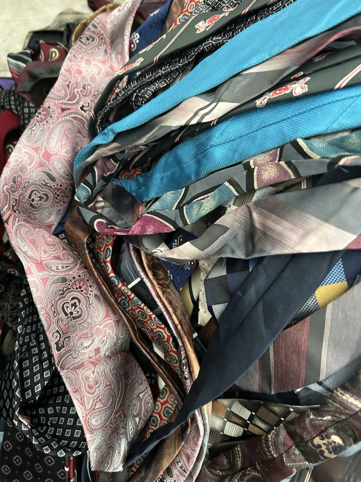 50 PC Mens Neckties Lot Bulk Wholesale Quilt Craft Only Repurpose DIY Tie Lots image 12