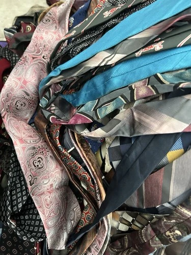 50 PC Mens Neckties Lot Bulk Wholesale Quilt Craft Only Repurpose DIY Tie Lots image 12
