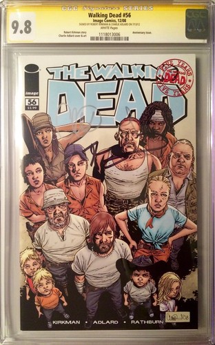 Walking Dead #56 SS CGC 9.8 2X Signed by Robert Kirkman & Charlie Adlard LOW POP