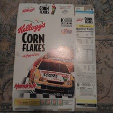 HENDRICK MOTORSPORTS Kellogg's CORN FLAKES 24 oz Cereal Box 1997 / 98 flattened