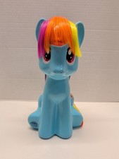 Hasbro My Little Pony Rainbow Dash Ceramic Coin Piggy Bank Rainbow 9.25" READ