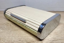 30's-40's VINTAGE PARK SHERMAN ART DECO ROLLTOP LARGE CIGARETTE CASE