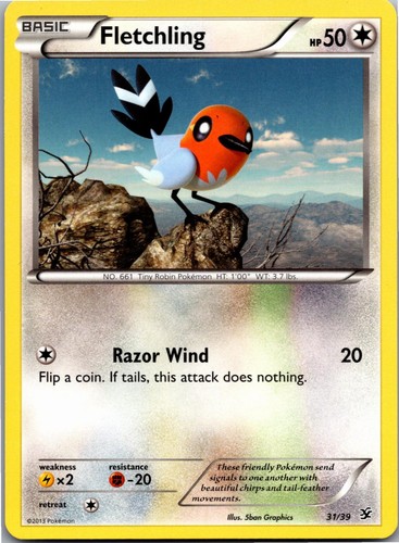 Fletchling 31/39 Kalos Starter Set Pokemon Near Mint