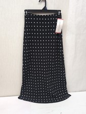 Aeropostale Women's Classic Polka Dot Maxi Slip Skirt Sz XS Black A26