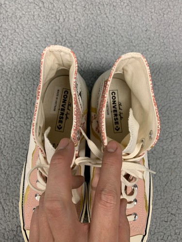 Top alto Converse Chuck Taylor All Star para mujer 11 rosa floral retazos lona - Imagen 6 de 16