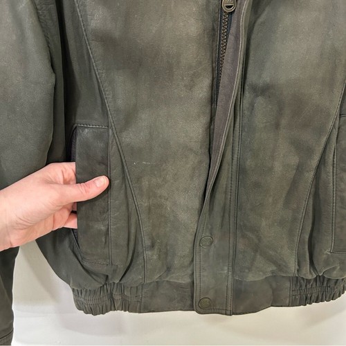 Vintage Members Only Suede Leather Bomber Full Zip Jacket Men’s Size Large - Picture 3 of 7