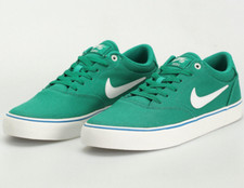 Nike Herren Sneaker SB Chron 2 Canvas 45,5 EU Grün Weiß Skateschuhe Turnschuhe