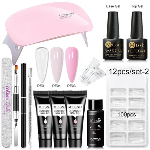 Nail Extension Gel Set 6W LED Lamp Quick Extension Finger Extend Building Set - Picture 40 of 56