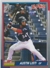 2019 Reading Fightin Phils Austin Listi RC Rookie Philadelphia Phillies
