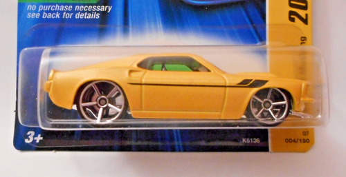 Hot Wheels 2007 Models Yellow '69 Ford Mustang - #04 - MOC - Picture 2 of 7