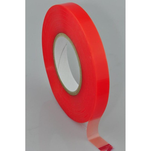 Clear Double Sided Craft Tape Red Liner Transparent Polyester All Sizes 50 Metre - Picture 16 of 22