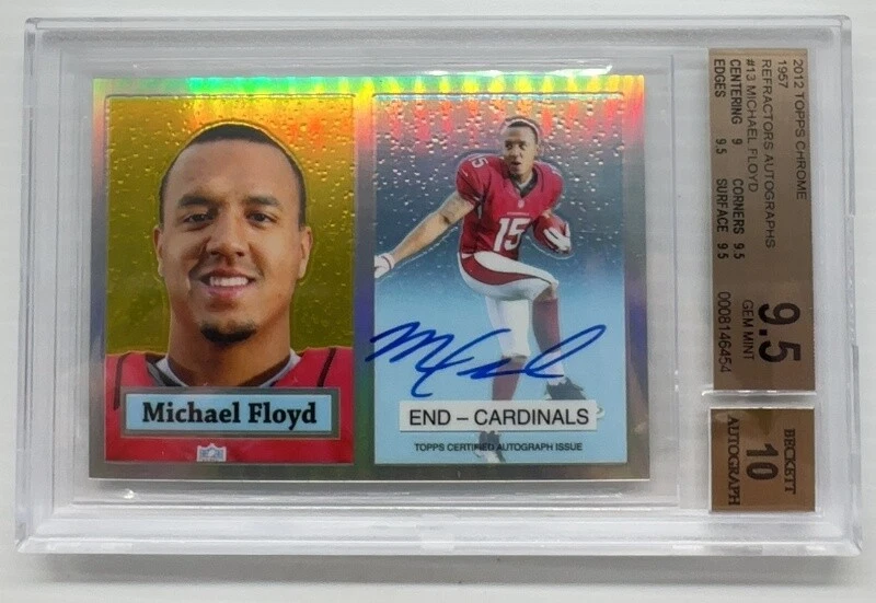 Michael Floyd Topps Chrome 1957 Inserts #13 Autograph-Refractor