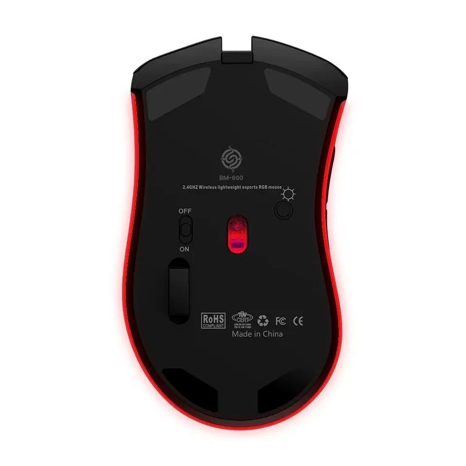 Wireless Mouse RGB Colorful Gaming 2.4G Wireless Charging with Honeycomb Shell  - Image 3 of 4