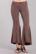 Chatoyant Mineral Wash Desert Taupe crop Bell Bottom Pant Large Made in the USA